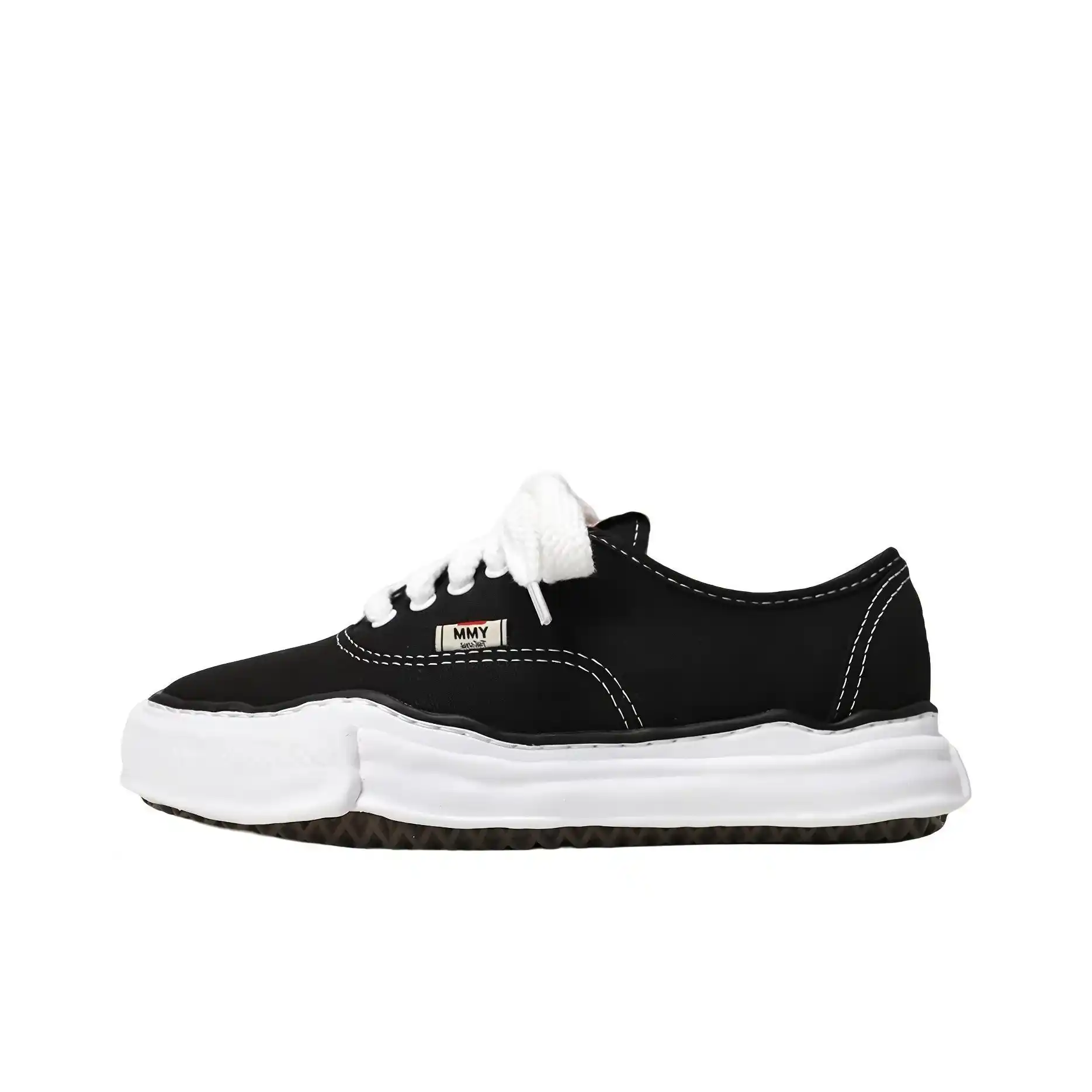 Maison Mihara Yasuhiro Baker OG Sole Canvas Low Cut Sneakers Black_5_11zon Maison Mihara Yasuhiro Baker OG Sole Canvas Low Cut Sneakers Black_5_11zon