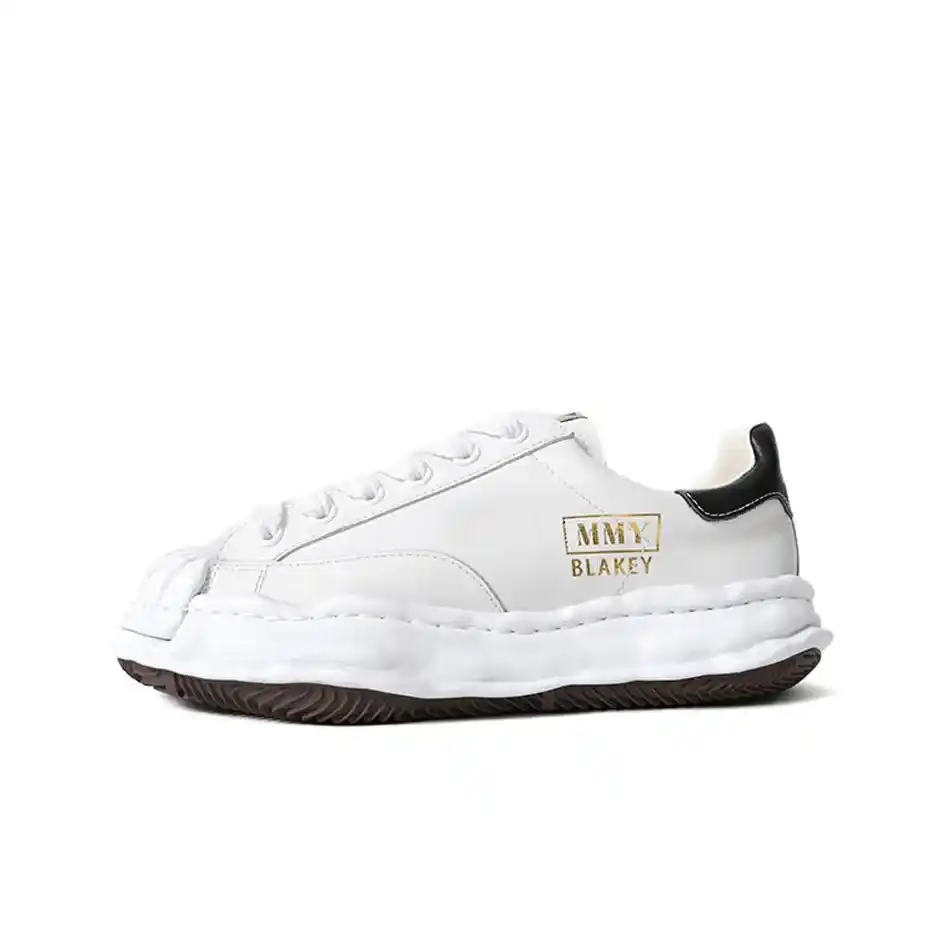 Maison Mihara Yasuhiro Blakey OG Sole Leather Low-top Sneakers White_2_11zon Maison Mihara Yasuhiro Blakey OG Sole Leather Low-top Sneakers White_2_11zon