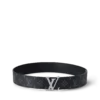 루이비통 LV 이니셜 40mm 리버서블 벨트 M9043 양면 착용 가능 남성 캔버스 가죽 벨트