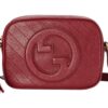 구찌 블론디 스몰 숄더백 레드 레더 L21*W5*H15.5cm