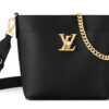 LOUIS VUITTON 락 AND WALK 그레인 송아지 가죽 버킷 백, 숄더 백, 크로스바디 백 여성 블랙 L20*W12*H20.5cm