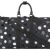 LOUIS VUITTON 야요이 쿠사마 콜라보레이션 키폴 소가죽 패치워크 캔버스 핸드백, 숄더 백, 크로스백, 여행 백 남성 블랙 L45*W20*H27cm