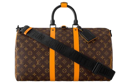 LOUIS VUITTON 키폴 코팅 캔버스 및 소가죽 핸드백 여행 가방 남성 브라운 L45*W20*H27cm