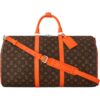 LOUIS VUITTON 키폴 코팅 캔버스 및 소가죽 트림 핸드백, 숄더 백, 크로스백, 여행 백 남성 브라운 & 오렌지 L50*W23*H29cm