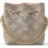 LOUIS VUITTON 인그레이브 펀칭 처리 소가죽 문라이트 여신 버킷 백, <브랜드_1>e 어깨 크로스백 레귤러 여성 그레이 L10.5*W11*H13cm