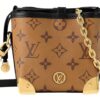LOUIS VUITTON NOE 가죽 베이커리 가방, 버킷 백, 크로스백, 숄더 백 여성 브라운 L11.5*11.5*11.5cm