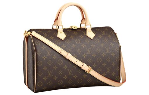 LOUIS VUITTON 스피디 코팅 캔버스 핸드백, 숄더 백, 크로스백, 여행 백 여성 브라운 L35*W18*H23cm
